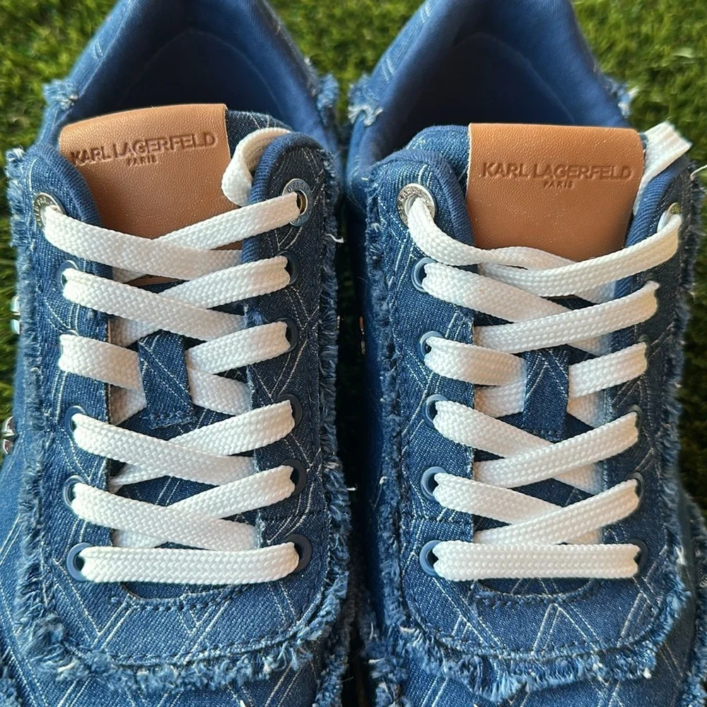 Karl Lagerfeld Meaza Lace up sneaker women’s size 7.5 - Picture 3 of 7